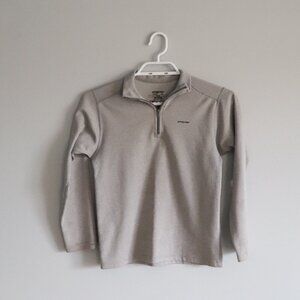Patagonia Boys Sz Grey M(10) 1/4 Zip Pullover Casual‎ Midweight Sweater Top